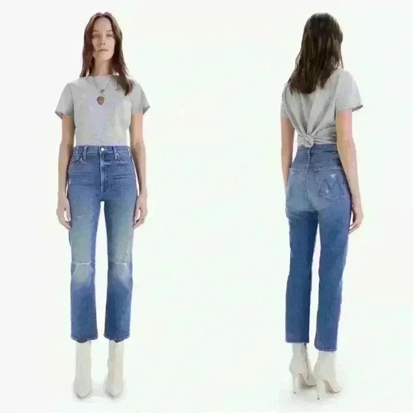 Mother Superior Denim High Waisted Rider Far Beyond the Sky Straight Leg Size 26 - Picture 3 of 14